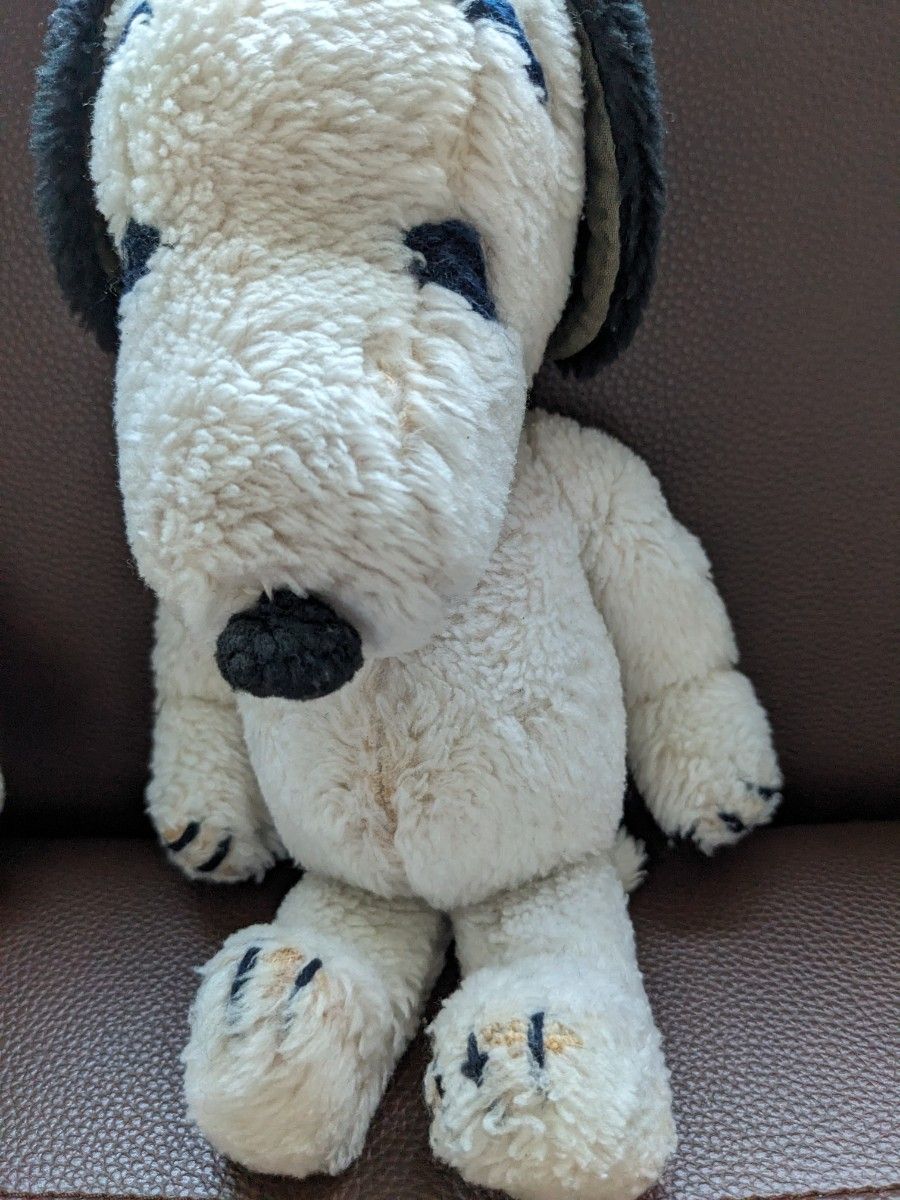 USED】40年前くらい購入 昭和 レトロ スヌーピーぬいぐるみ 2匹セット