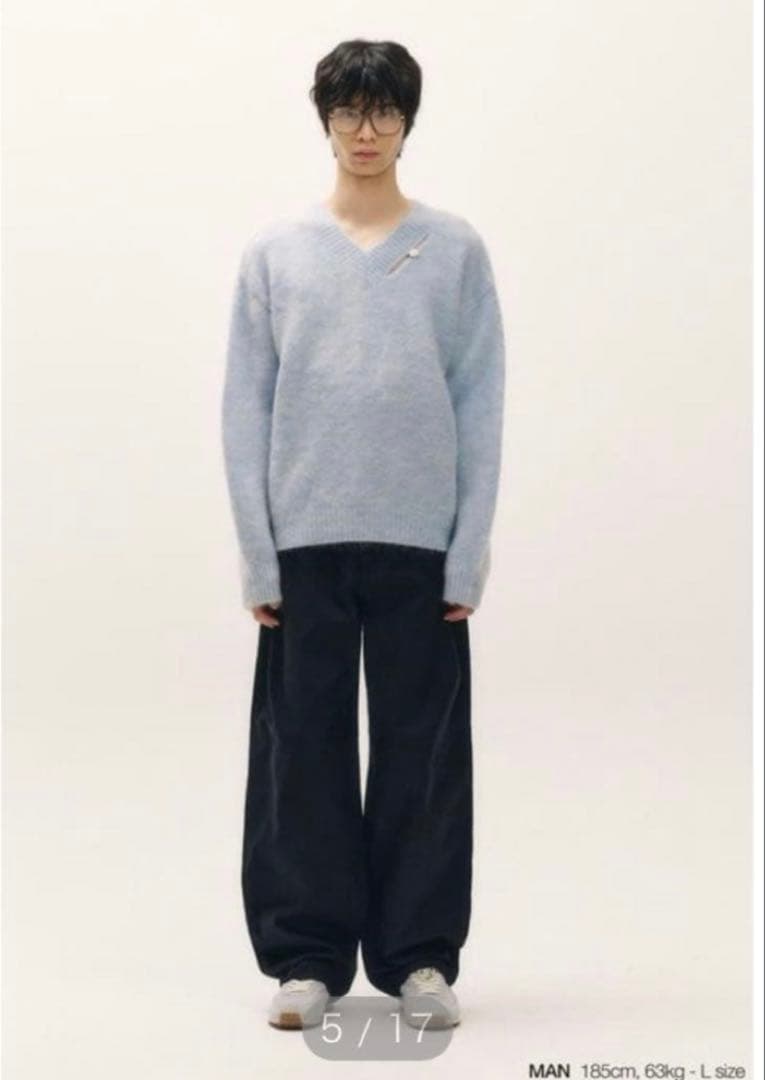 SATUR Vネックニットセーター WMサイズ